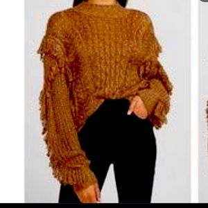 NWT gold sweater
